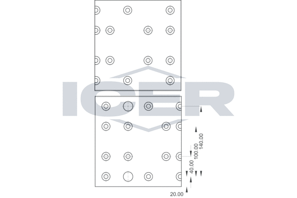 Set garnituri de frictiune, frana tambur 21 9262 00 ICER